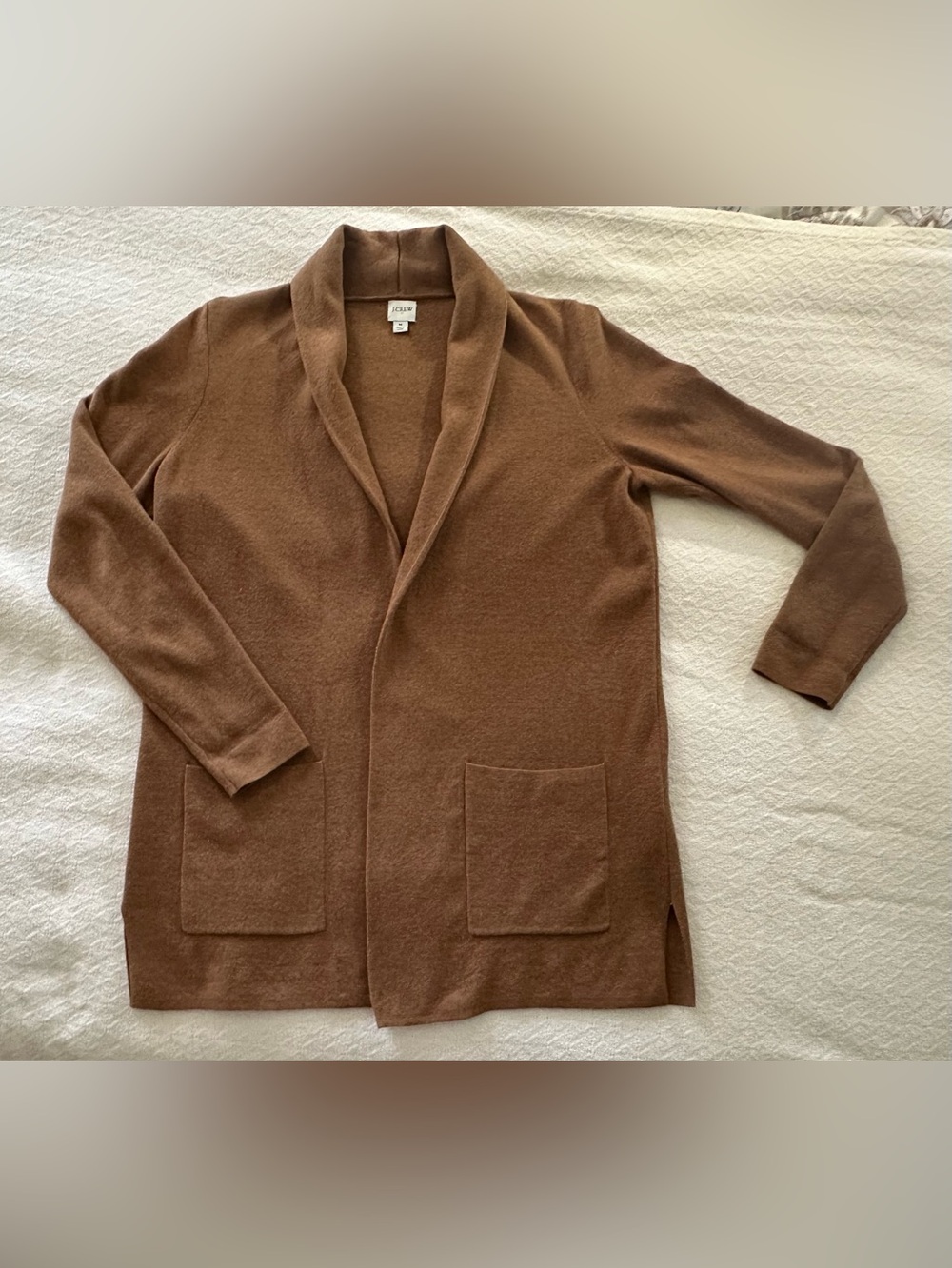 Women’s Shawl Collar Long Cardigan Sweater - Brown